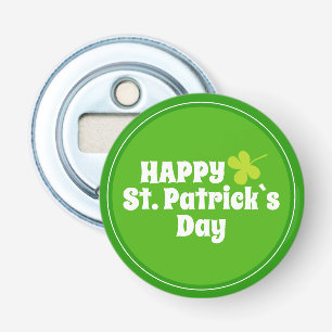 Happy St Patrick`s day Green Lucky Shamrock Bottle Opener