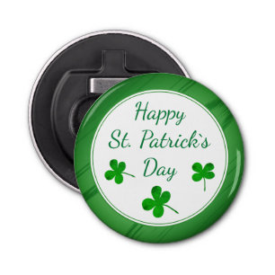 Happy St. Patrick`s Day Irish Green Shamrock Bottle Opener
