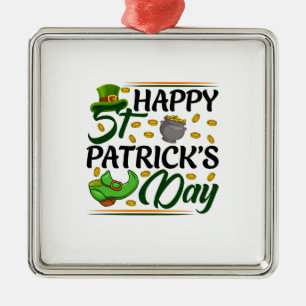 Happy St Patrick S Day Metal Ornament