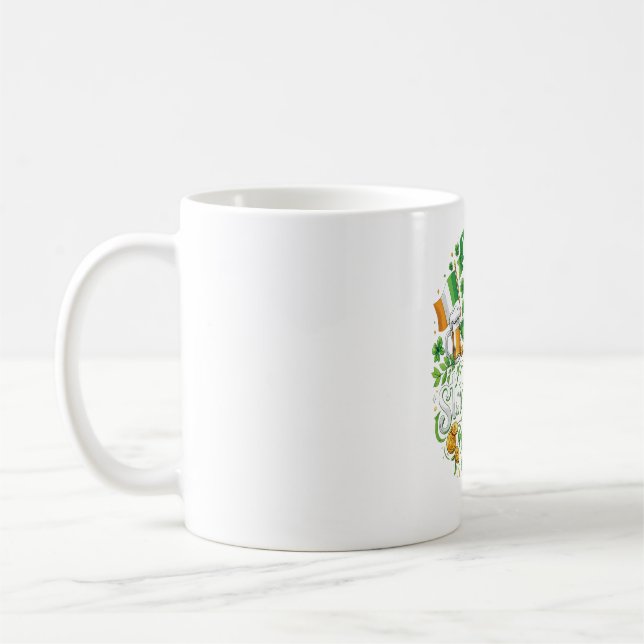 Happy St. Patrick’s Day Mug – Lucky Shamrock Coffe (Left)