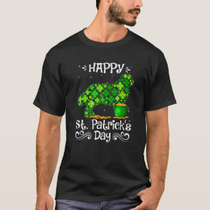 Happy St Patrick S Day Newfoundland Dogs Shamrock  T-Shirt