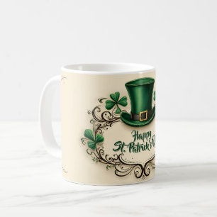 Happy St. Patrick’s Day Shamrock Design Coffee Mug