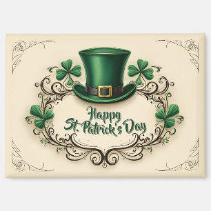 Happy St. Patrick’s Day Shamrock Design Magnet
