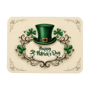 Happy St. Patrick’s Day Shamrock Design Magnet