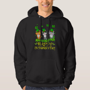 Happy St Patrick S Day Three Cute Cats Funny 2022 Hoodie