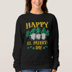 Happy St Patrick s Day Three Gnomes Truck St Patri Sweatshirt