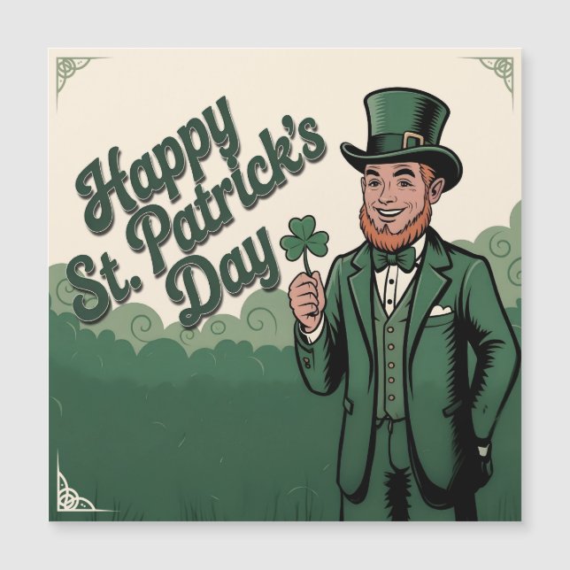 Happy St. Patrick’s Day Vintage Leprechaun (Front)