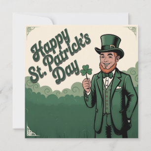 Happy St. Patrick’s Day Vintage Leprechaun Card