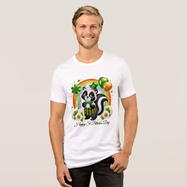 Happy St. Patrick’s Men’s  Tri-Blend Shirt (Front Full)
