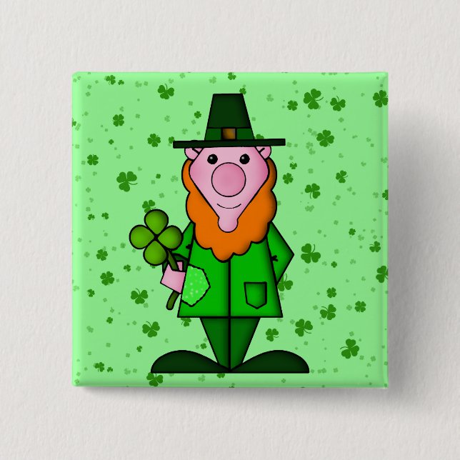 Happy St. Patrick's Day 15 Cm Square Badge (Front)