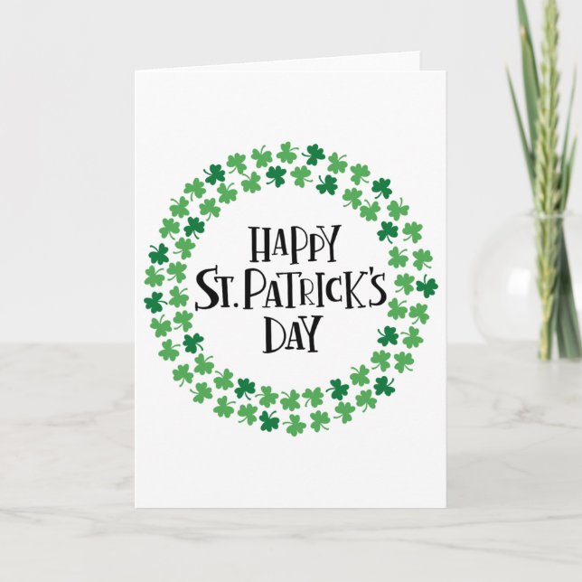 Happy St. Patrick's Day 1  Card (Front)