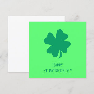 Happy St Patrick's Day  2025 Irish Green Shamrock Holiday Card