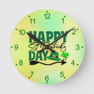 Happy St. Patrick's Day-66592 Round Clock