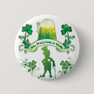 Happy St. Patrick's Day 6 Cm Round Badge
