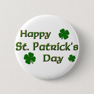 Happy St. Patrick's Day 6 Cm Round Badge