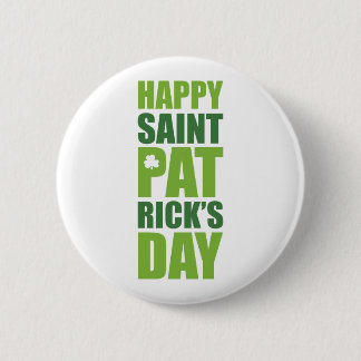 Happy St. Patrick's Day 6 Cm Round Badge