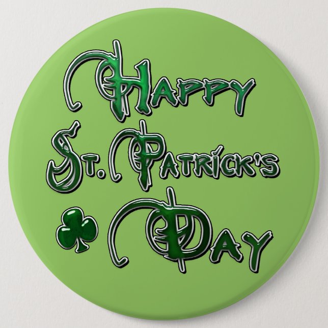 Happy St Patricks Day 6 Cm Round Badge (Front)