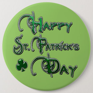 Happy St Patricks Day 6 Cm Round Badge