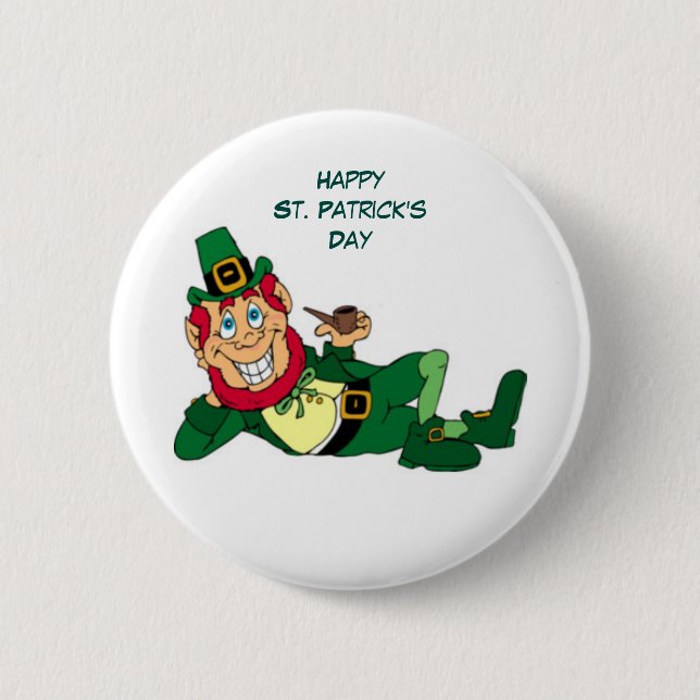 Happy St. Patrick's Day 6 Cm Round Badge (Front)