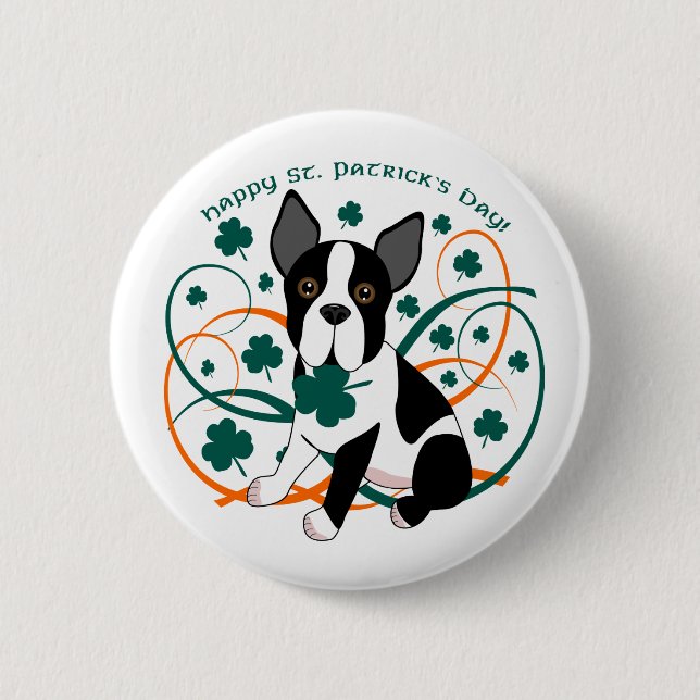 Happy St. Patrick's Day 6 Cm Round Badge (Front)