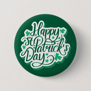 Happy St. Patrick's Day 6 Cm Round Badge