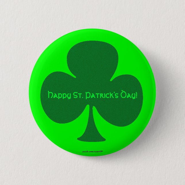 Happy St. Patrick's Day 6 Cm Round Badge (Front)