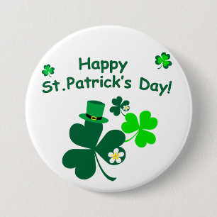Happy St. Patrick's Day 7.5 Cm Round Badge
