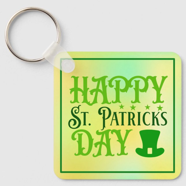 Happy St. Patrick's Day-88489 Key Ring (Front)