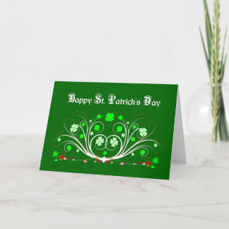 Happy St. Patrick's Day Abstract Greeting Card