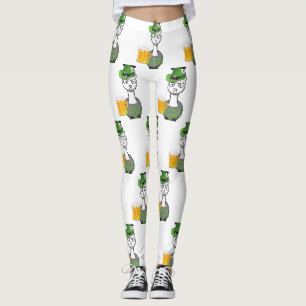 happy st patricks day alpaca leggings