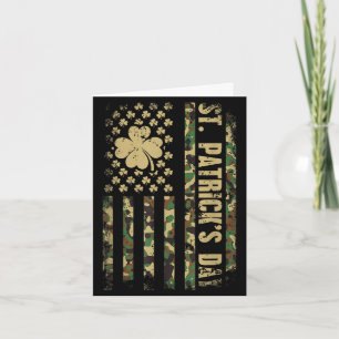 Happy st patricks day american flag camouflageHapp Card