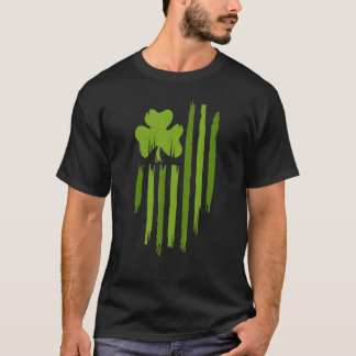 Happy St Patricks Day American Flag Usa Lucky Sham T-Shirt
