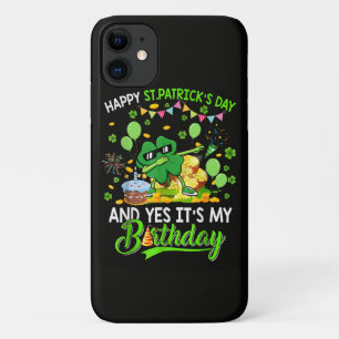 Happy St Patricks Day and My Birthday Shamrock iPhone 11 Case