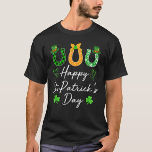 Happy St Patricks Day And Shamrock Classic Horse H T-Shirt