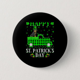 Happy St Patricks Day And Shamrock T Shirt_1 6 Cm Round Badge