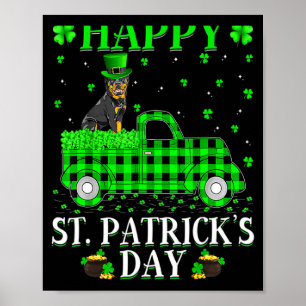 Happy St Patricks Day And Shamrock T Shirt_1 Poster
