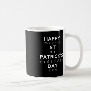 Happy St Patrick's Day ASL Deaf Awareness Coffee Mug