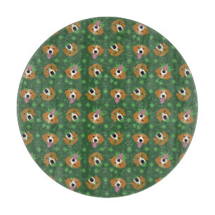 Happy St Patricks Day Beagle Dogs Cutting Board