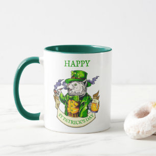 Happy St. Patrick's Day Beer Irish Cat Funny Coffe Mug