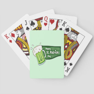 Happy St. Patricks Day Beer Playing Cards