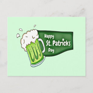 Happy St. Patricks Day Beer Postcard