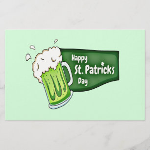 Happy St. Patricks Day Beer Stationery