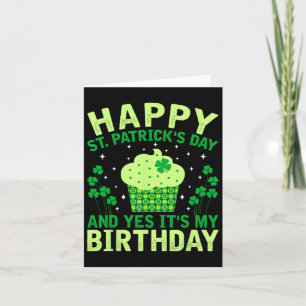 Happy St Patricks Day Birthday Saint Paddys Women Card