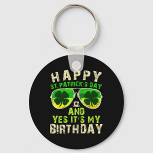 Happy St Patricks Day Birthday Saint Paddys Women  Key Ring