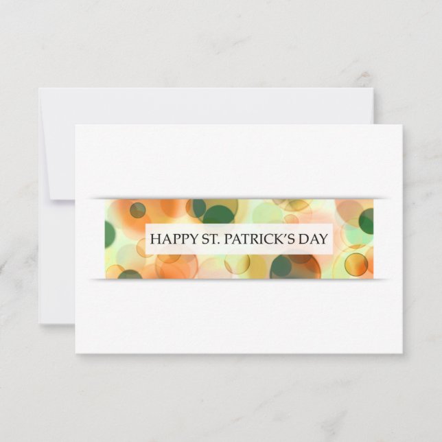 happy st patricks day (bokeh) invitation (Front)