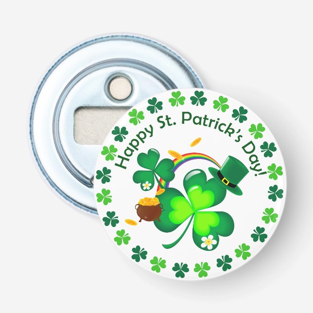 Happy St. Patrick's Day Bottle Opener (Front)