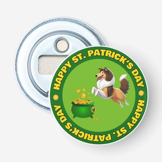 Happy St. Patrick's Day Bottle Opener (Front)