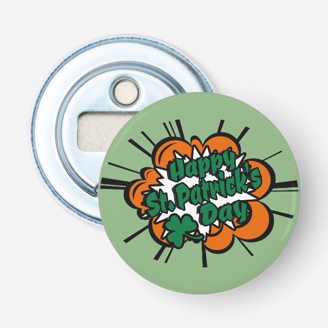 Happy St. Patrick's Day Bottle Opener (Front)