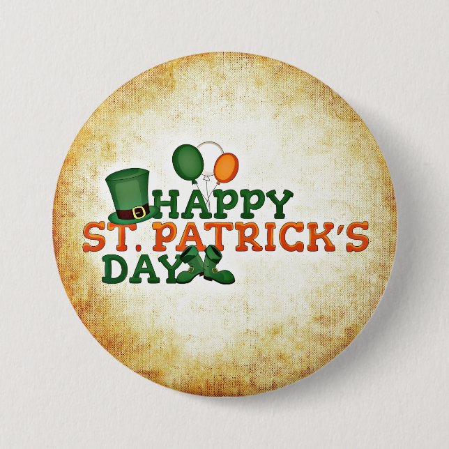 Happy St. Patrick's Day Button (Front)