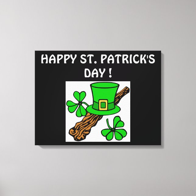 HAPPY ST.PATRICK'S DAY CANVAS PRINT (Front)